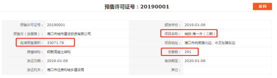 2019年海口首批預售證已發,房源582套,12888元/㎡起