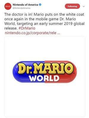 任天堂發布新手游《馬里奧醫生:世界》 支持iOS和安卓免費下載