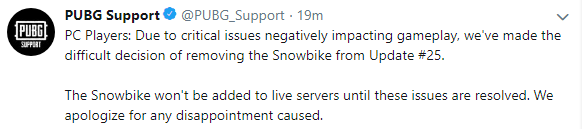 雪地輕型摩托將暫時從游戲中刪除 恢復(fù)時間待定